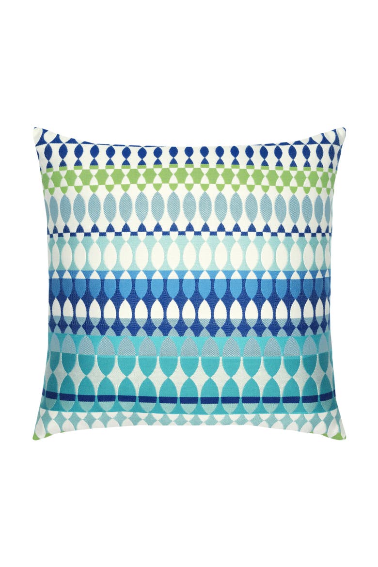 Modern Oval Indoor & Outdoor Woven Accent Pillow, Main, color, Ocean
