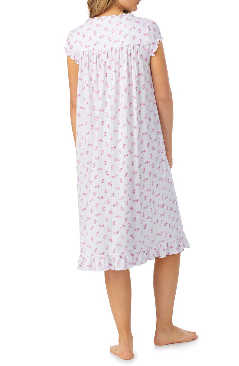 Eileen West Waltz Floral Short Sleeve Nightgown, Alternate, color, 