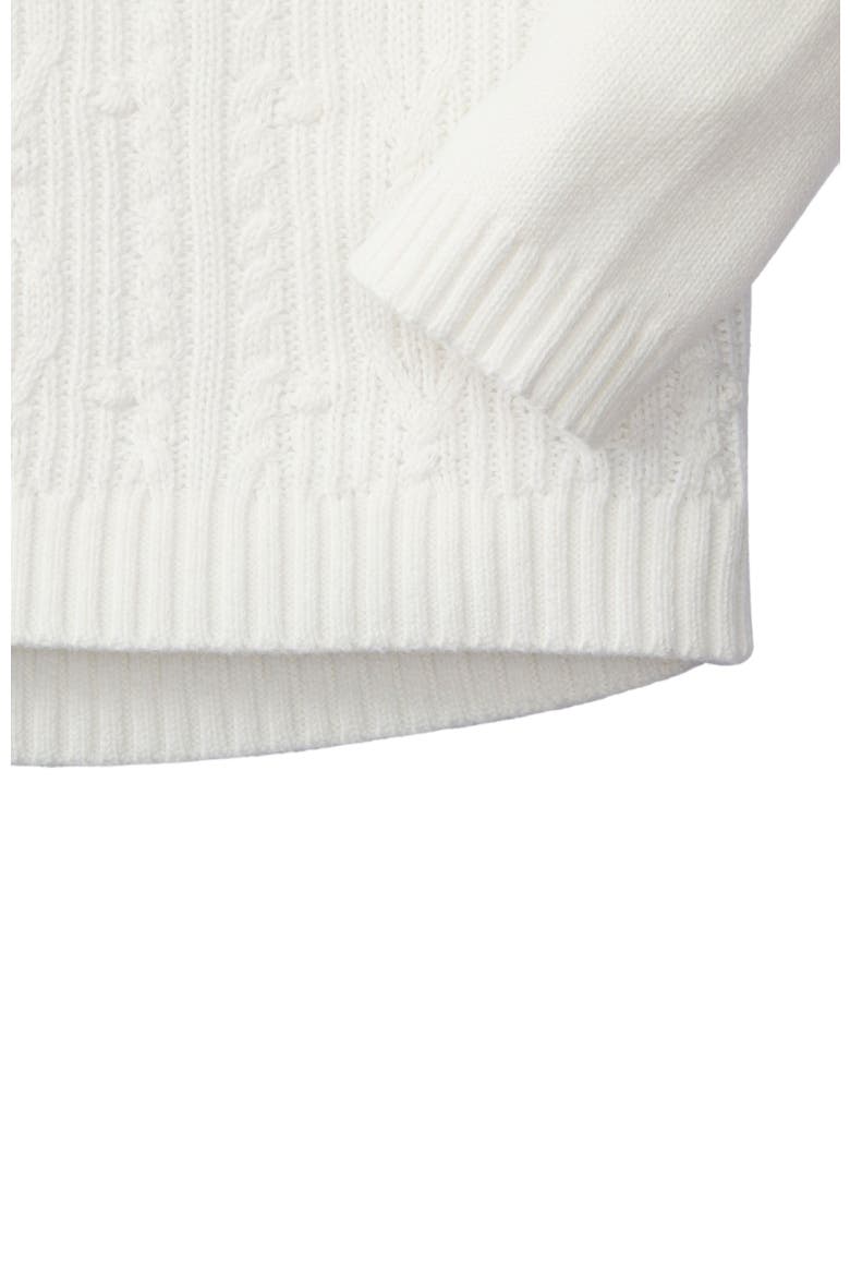 Baby Girls' Cable Button Sweater, Infant, Alternate, color, White