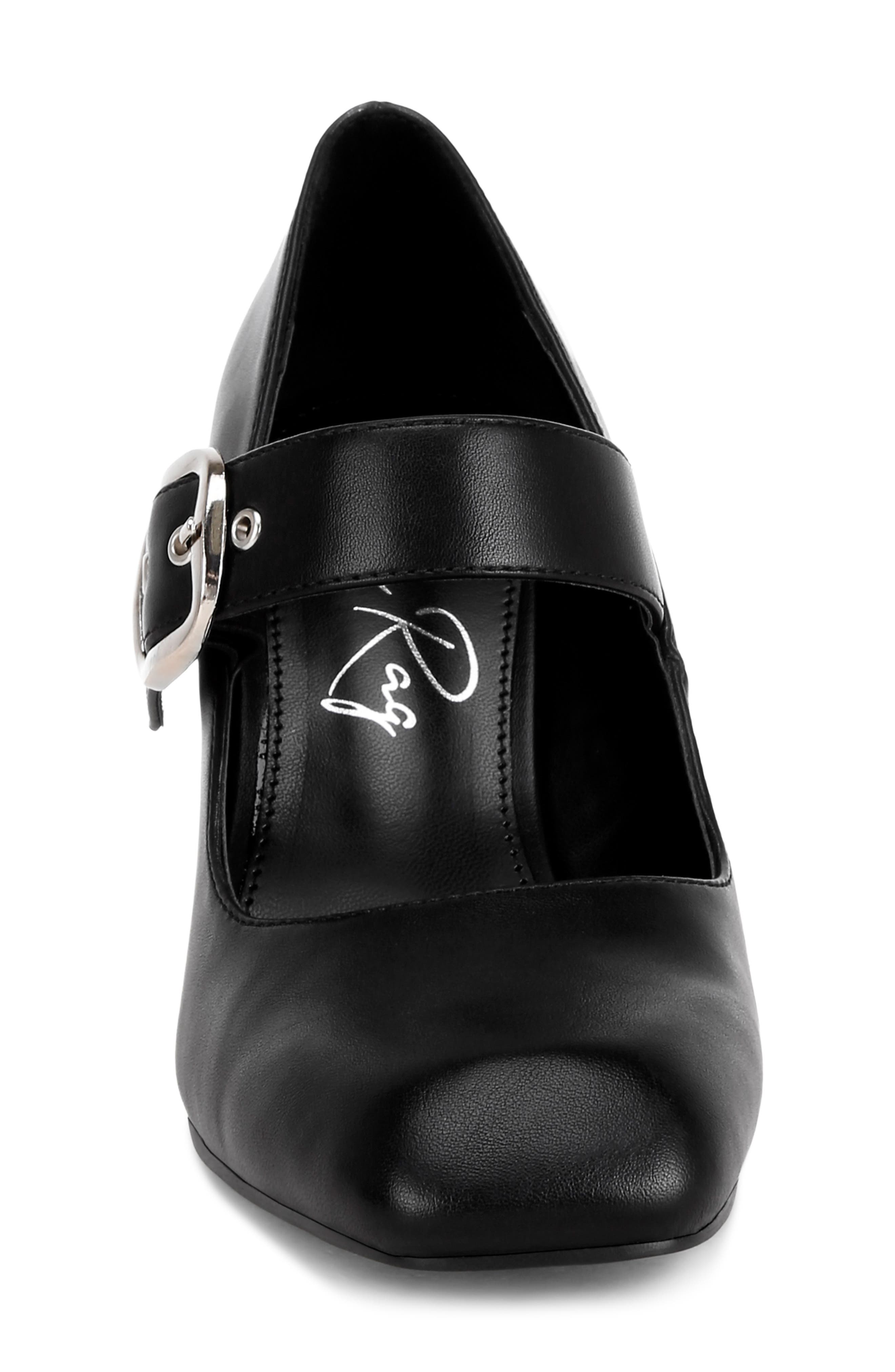Mayuza Leather Mary Jane Pump, Alternate, color, BLACK SMOOTH