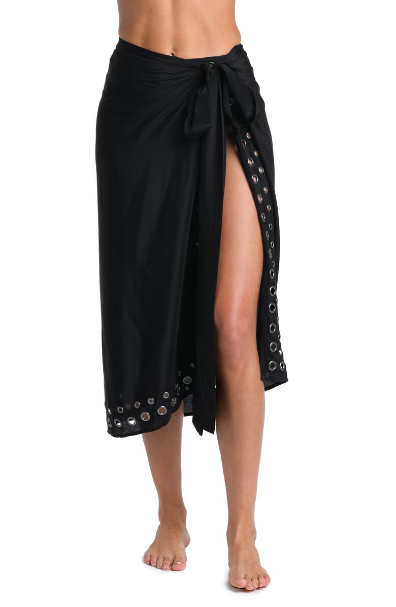 L'AGENCE Emmeline Grommet Trim Cover-Up Pareo, Alternate, color,