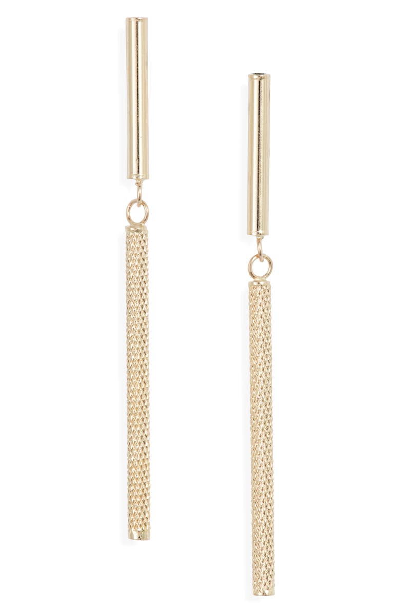 Bony Levy 14K Gold Cylinder Linear Drop Earrings, Main, color, 