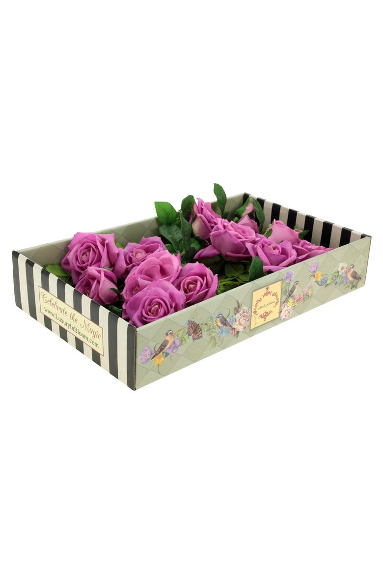 Luscious Garden Rose Natural Touch, Box of 6, Main, color, Lavender