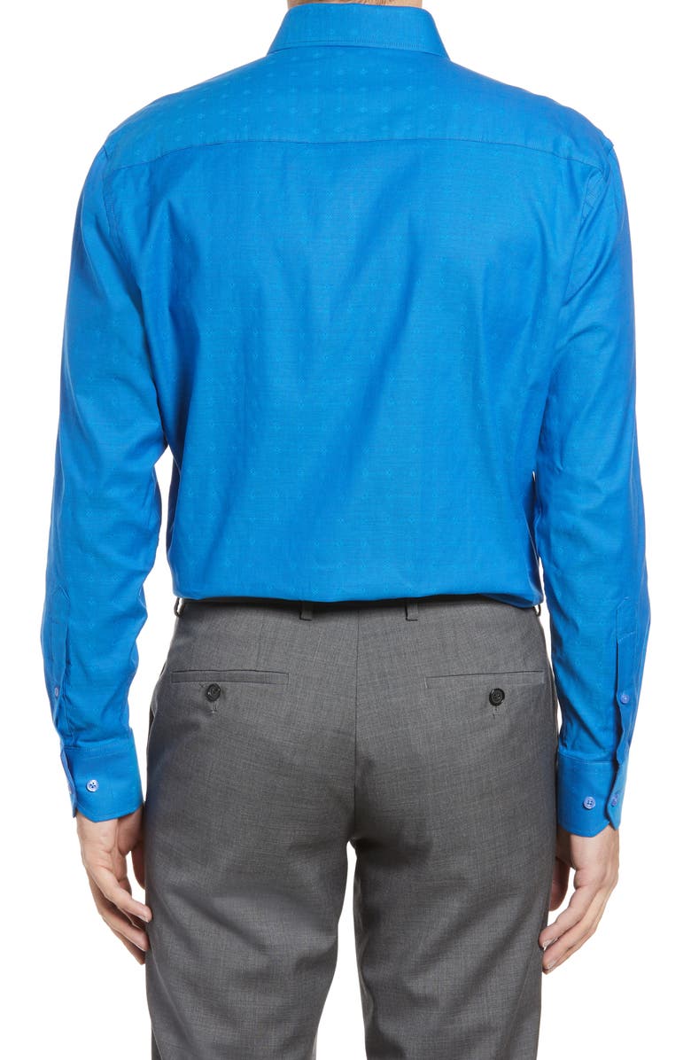 English Laundry Trim Fit Dot Dress Shirt, Alternate, color, 