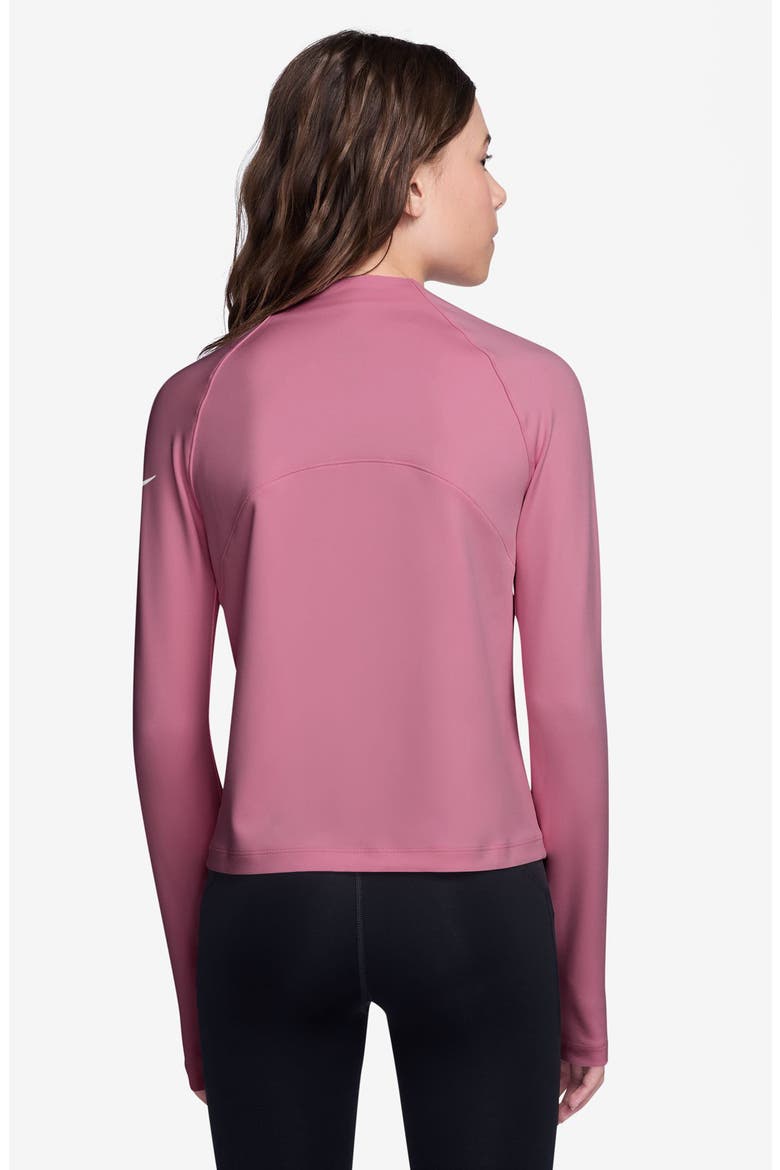 Pro Dri-FIT Half Zip Long Sleeve Top, Alternate, color, PEONY/ PEONY/ WHITE