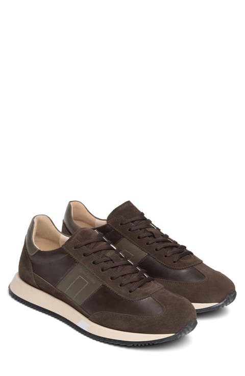 Retro Leather Lace Up Sneaker