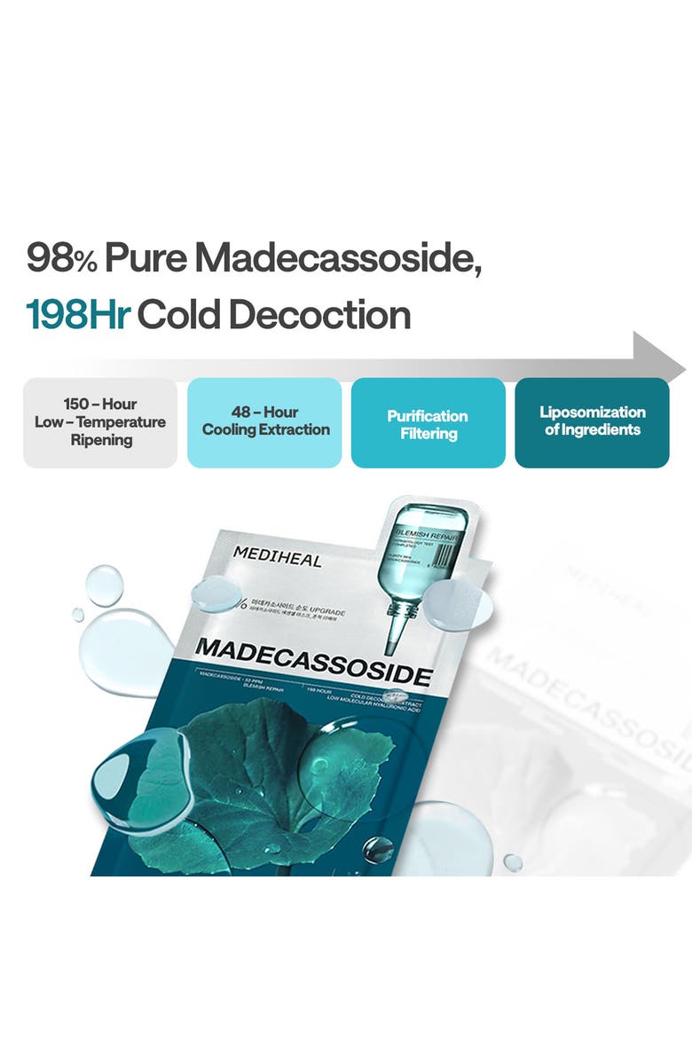 MEDIHEAL <p>4-Pack Madeca Essential Masks</p>, Alternate, color, Turquoise/ Aqua