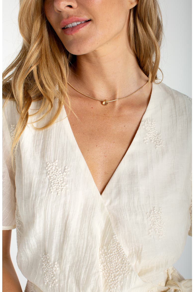 Embroidered Wrap Top, Alternate, color, CREAM