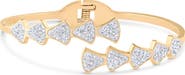 JARDIN Pave Cubic Zirconia Geometric Hinge Bangle