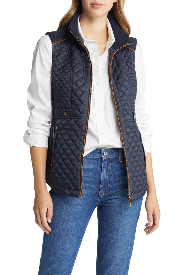 Quilted Vest, Main, color, NAVY