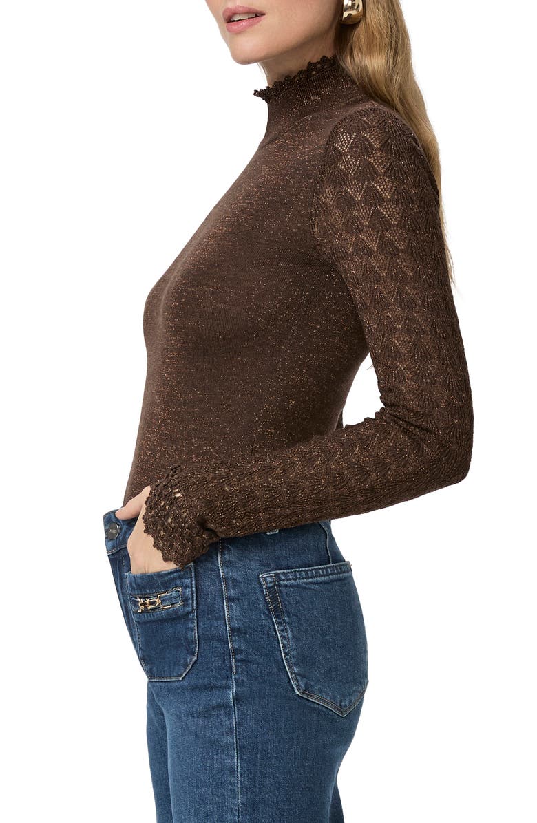 PAIGE Stephanie Metallic Knit Top, Alternate, color, Brnzspkl
