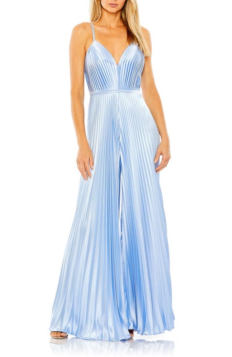 Buy Ieena for Mac Duggal blue One Shoulder High Low Gown sz 6 1150