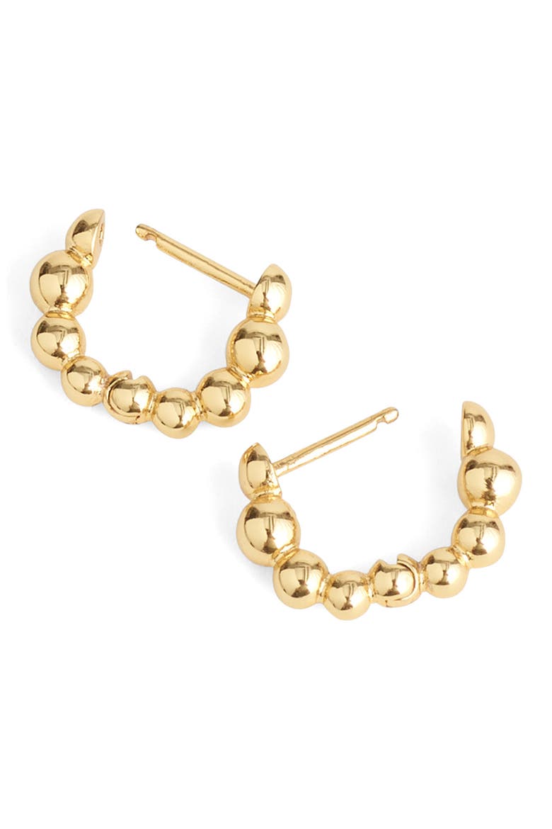 Graduated Bauble Huggie Hoop Earrings., Main, color, WARM GOLD