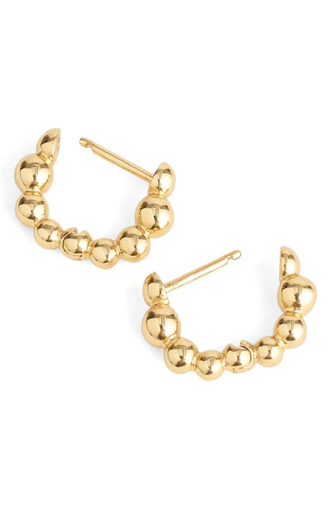 Graduated Bauble Huggie Hoop Earrings.