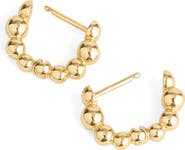 Madewell Graduated Bauble Huggie Hoop Earrings.