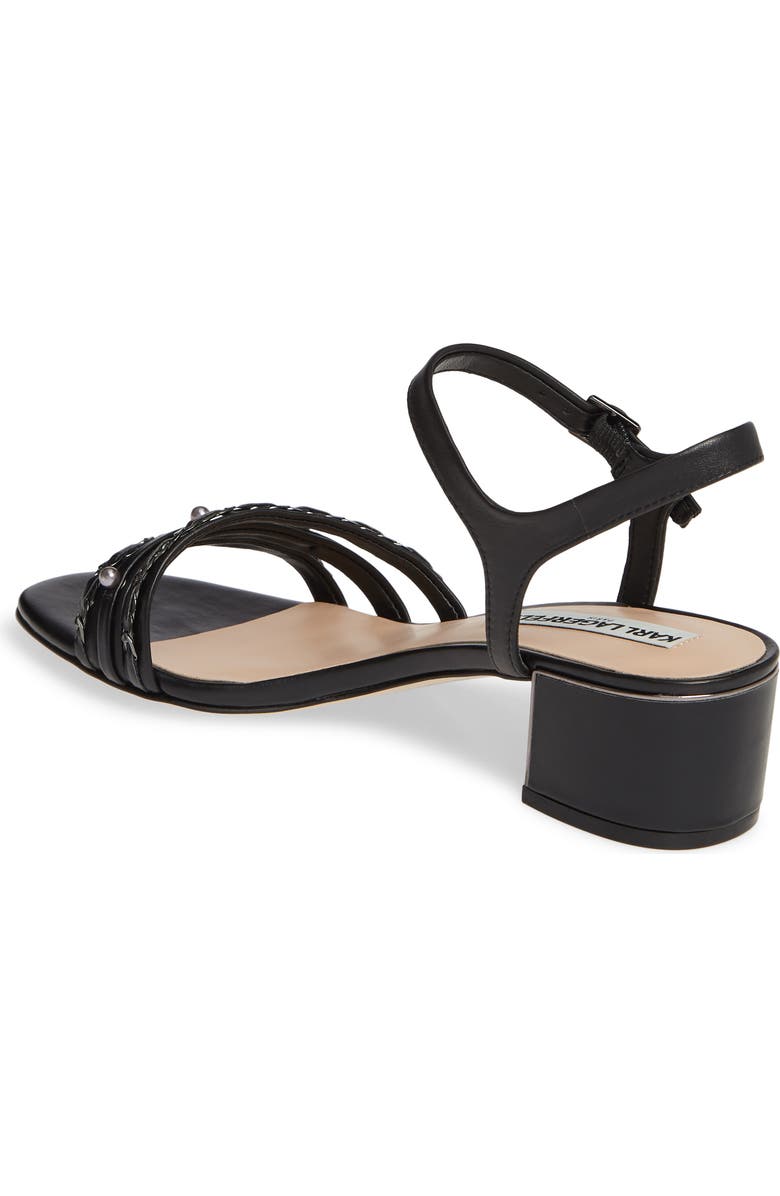 KARL LAGERFELD PARIS Tori Imitation Pearl Sandal, Alternate, color,