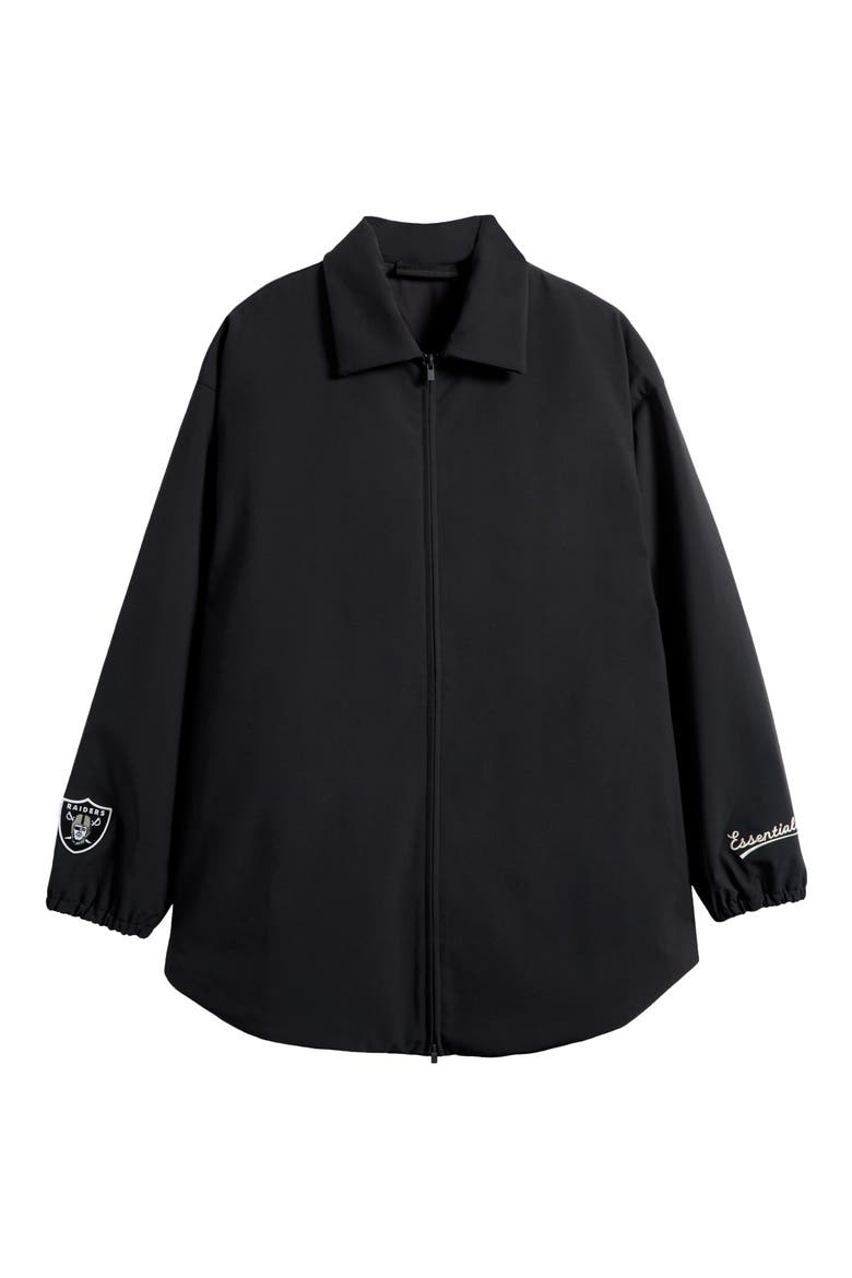 x NFL Raiders Coach Jacket, Alternate, color, BLACK