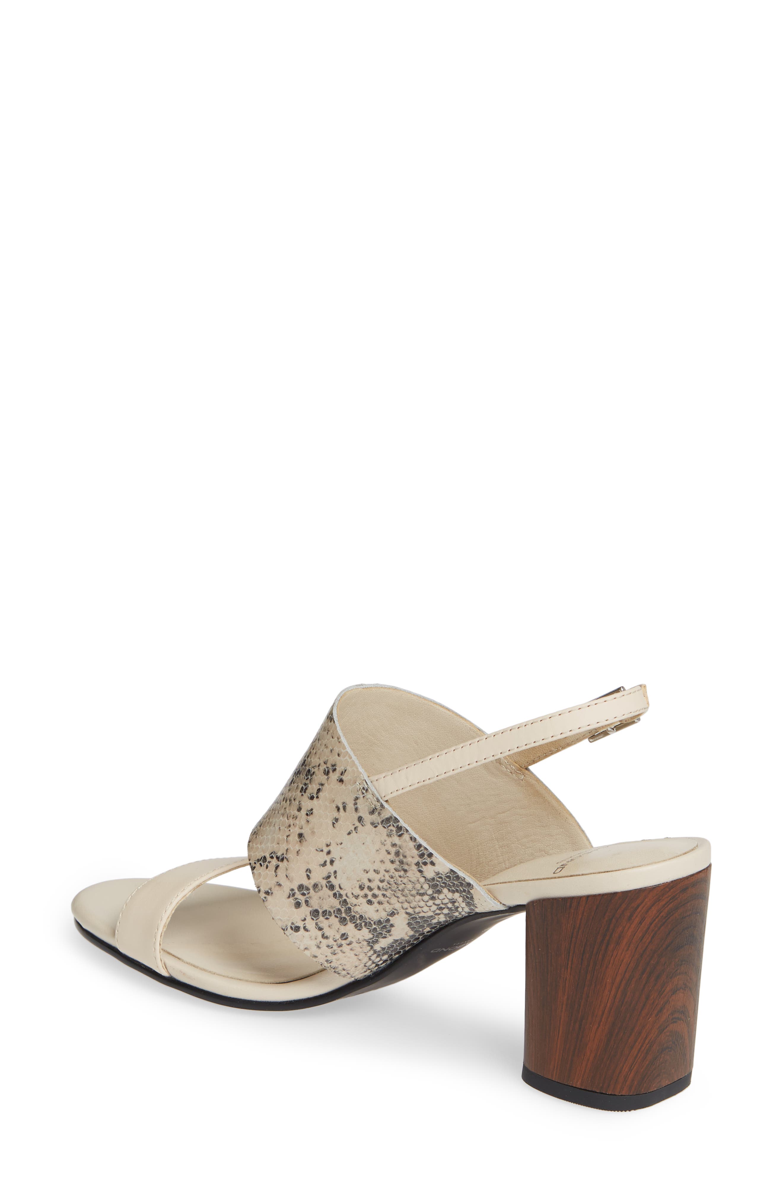 Vagabond Carol Snake Print Sandal, Alternate, color, SAND/ BLACK LEATHER