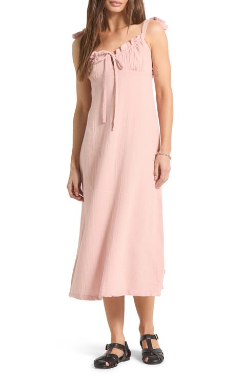 The Tie Strap Sleeveless Midi Dress