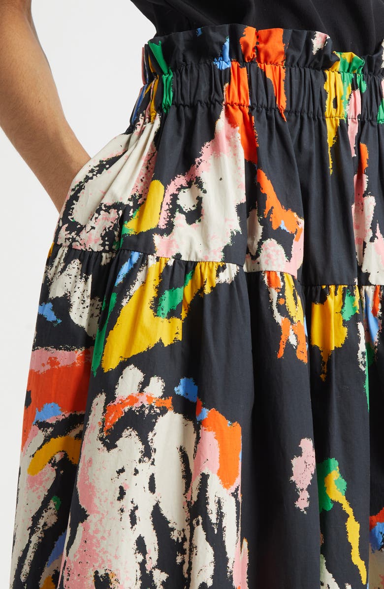 A.L.C. Jayden Print Maxi Skirt, Alternate, color, Black Multi