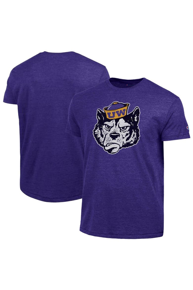 Men's Champion  Purple Washington Huskies Vintage Triumph Tri-Blend T-Shirt, Main, color, Purple