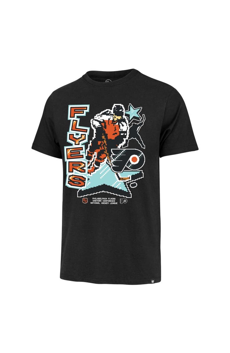 '47 Men's '47 Black Philadelphia Flyers Lamp Lighter Franklin T-Shirt, Alternate, color,