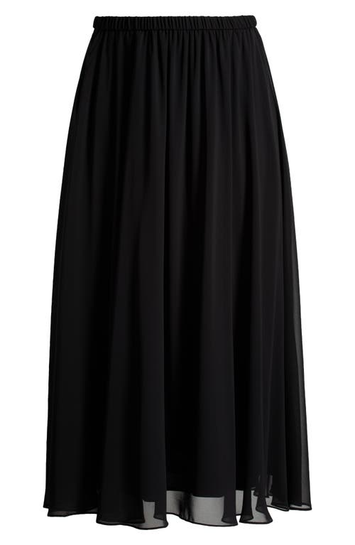Alex Evenings Chiffon Maxi Skirt In Black