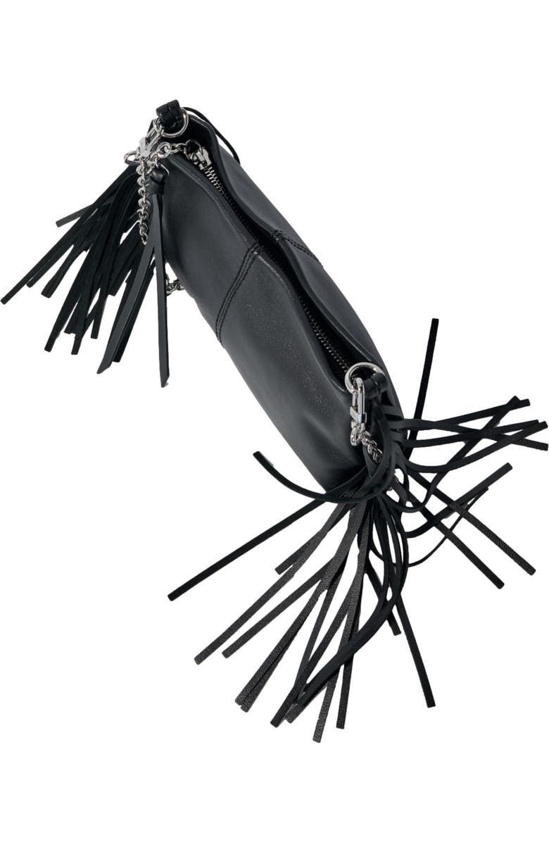 maje Miss M plain leather clutch bag, Alternate, color,