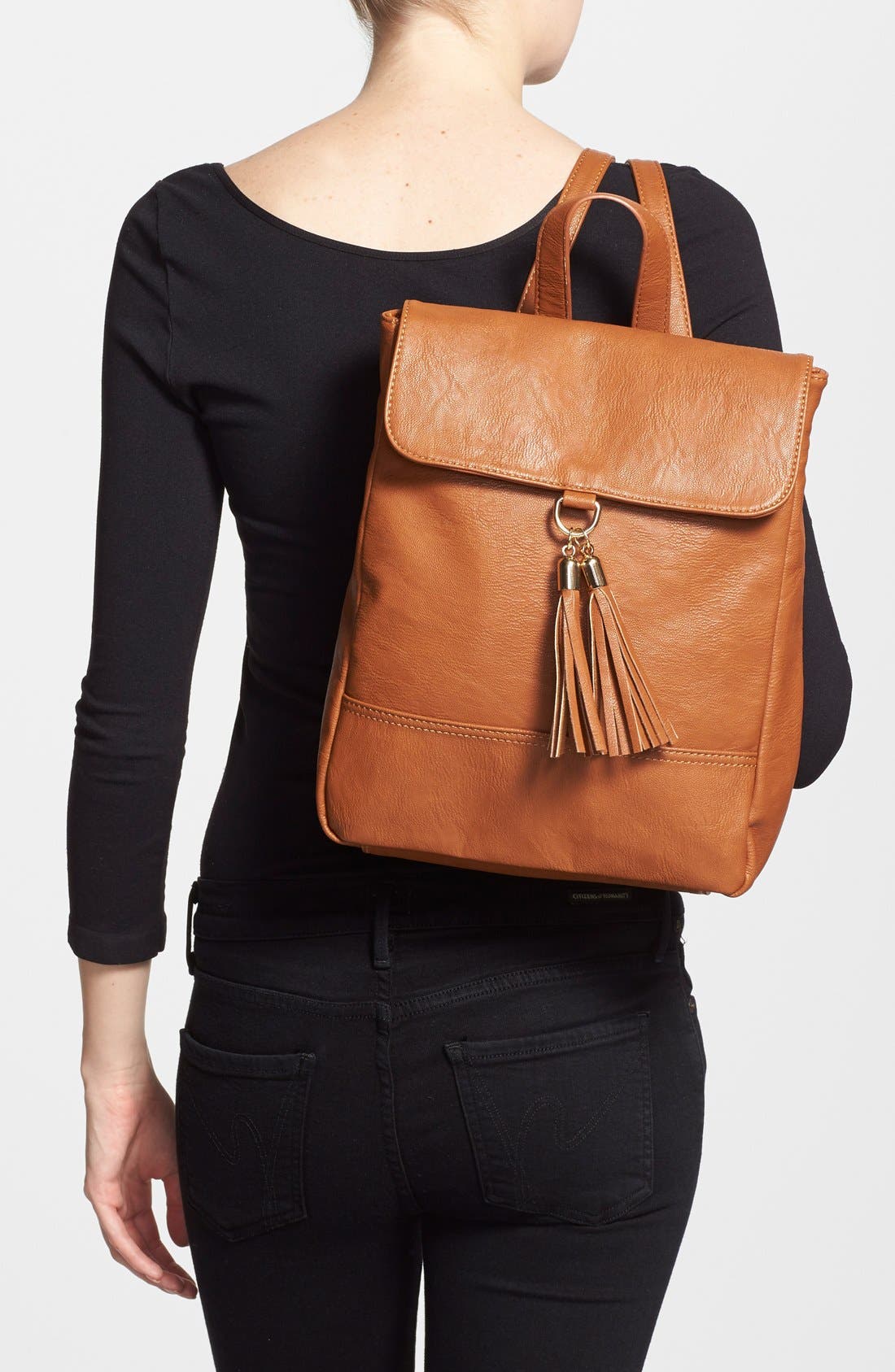 'Ellie' Backpack, Alternate, color, COGNAC