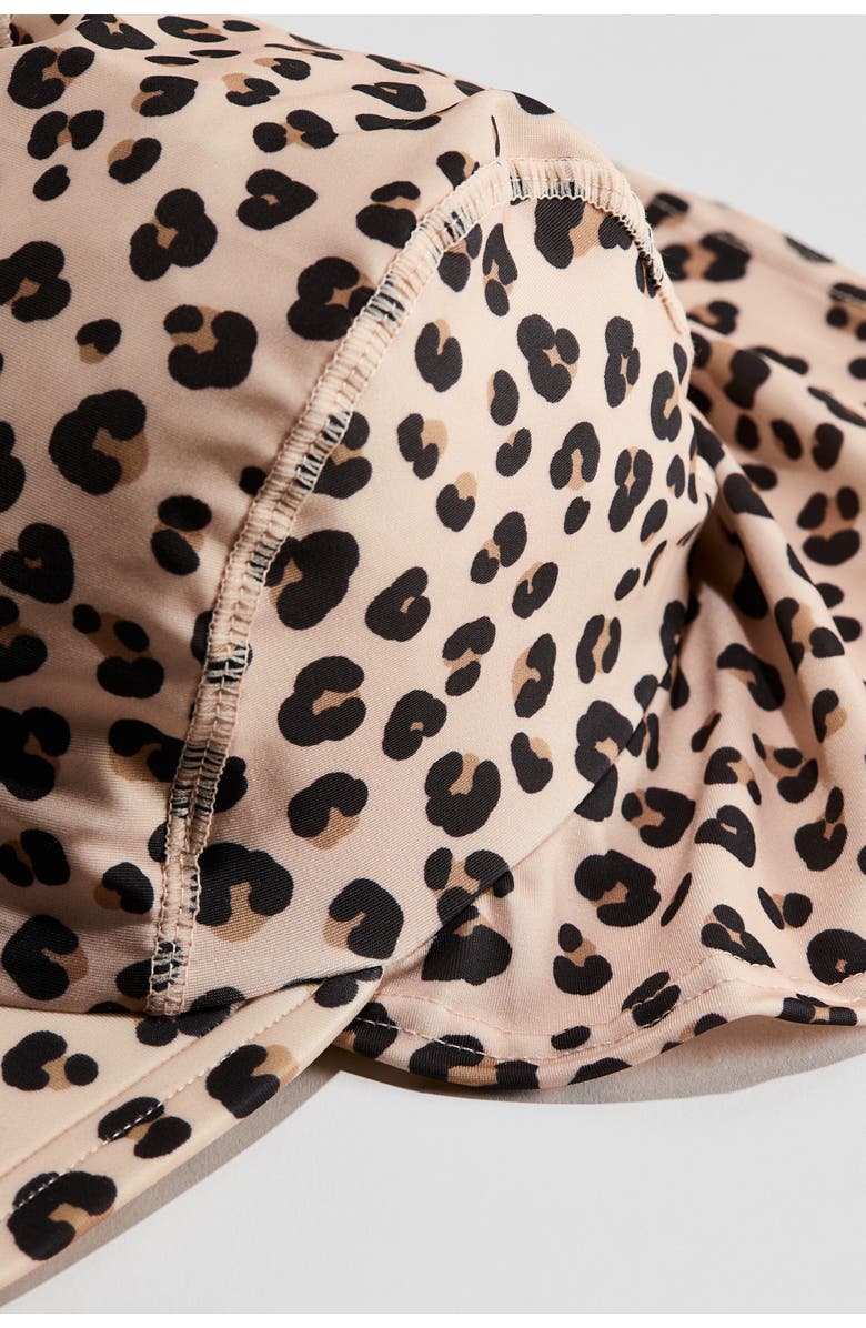 H&M Upf 50 Sun Cap, Alternate, color, Light Beige/Leopard Print