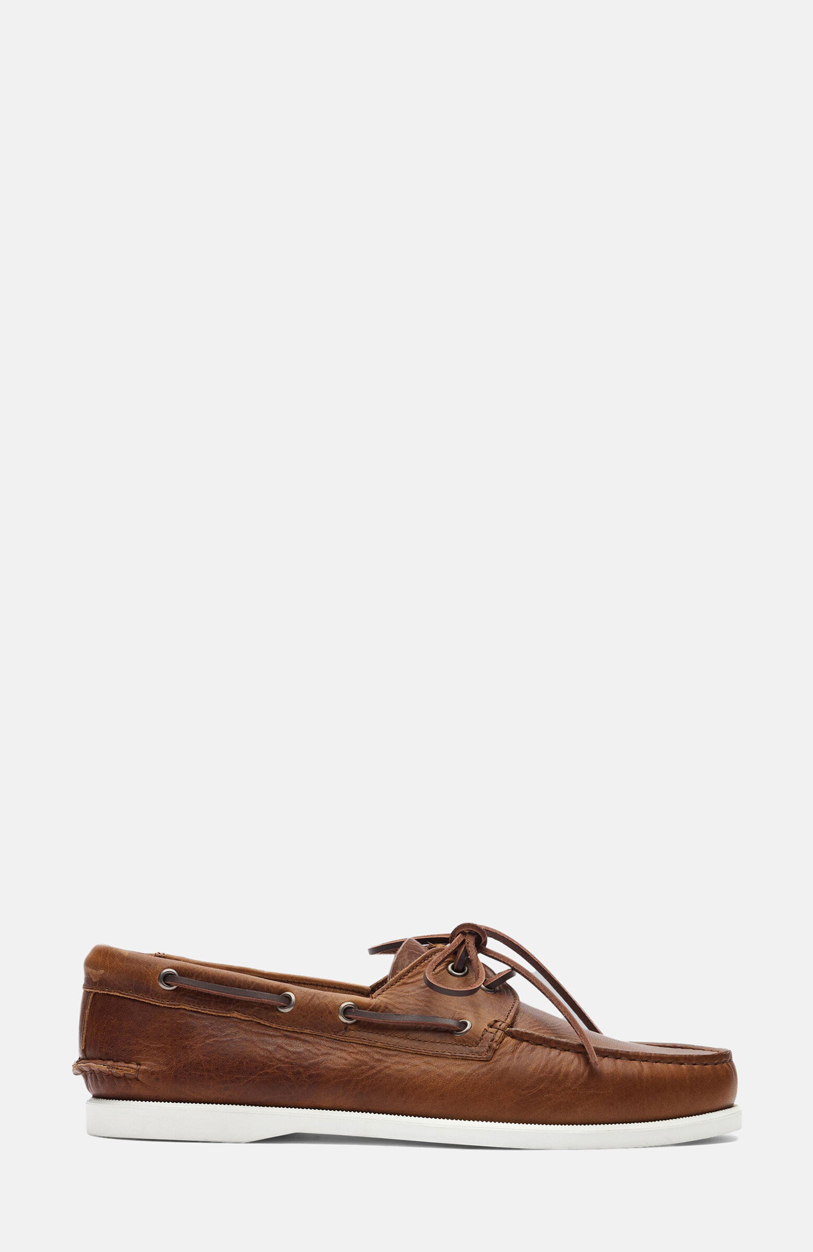 Orlando Boat Shoes, Alternate, color, Cigar - Calf
