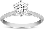 LuvMyJewelry Clara 14K White Gold Round Lab Grown Diamond Solitaire Engagement Ring - 0.75 ctw