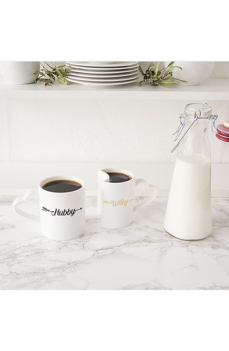Cathy's Concepts Hubby/Wifey Set of 2 Coffee Mugs, Alternate, color, 