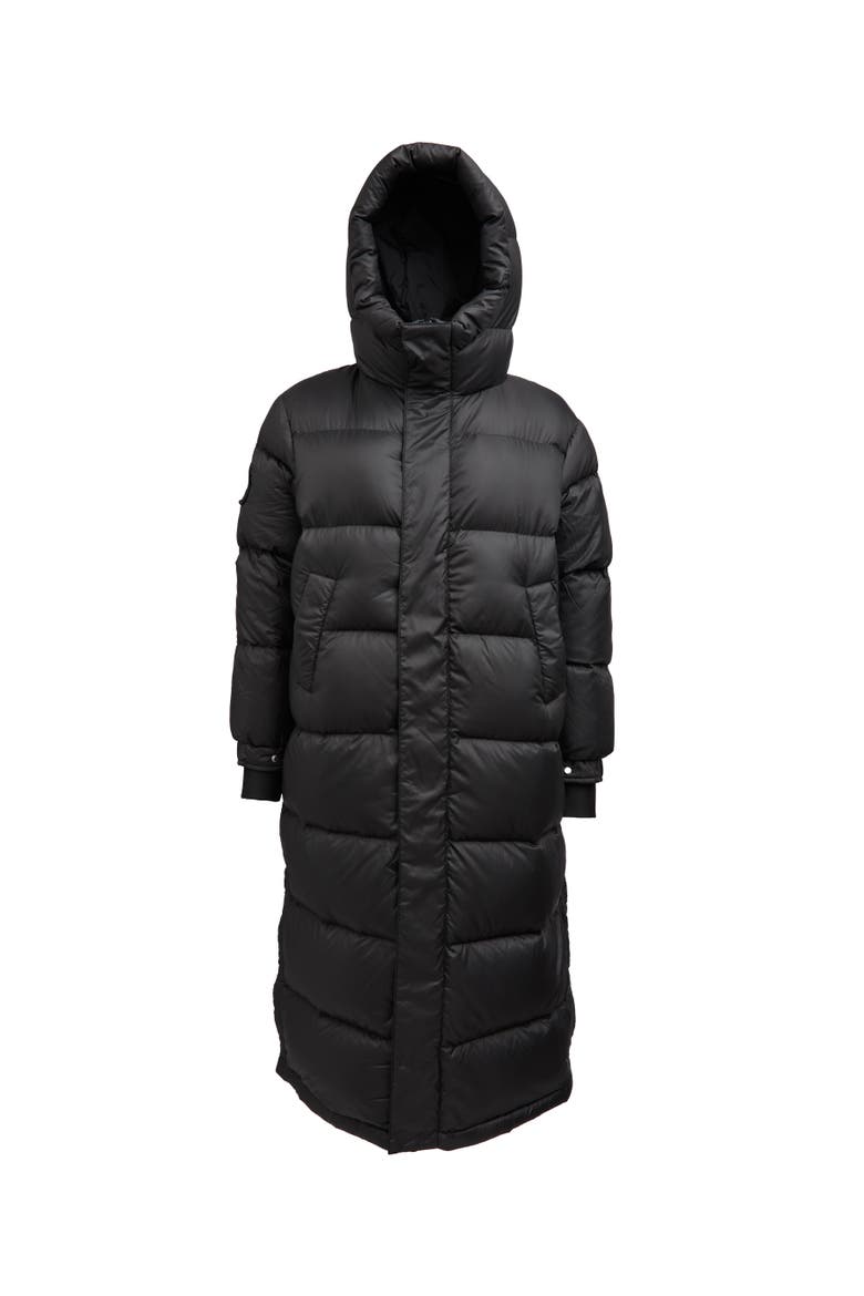 Longline Midi Puffer Coat, Alternate, color, Black