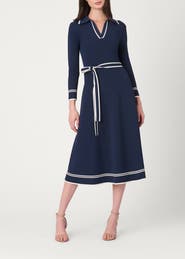 Shoshanna Contrast Border Knit Malia Dress
