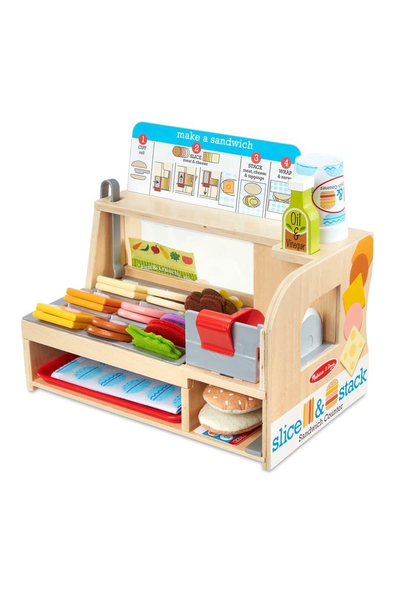 Slice & Stack 52-Piece Sandwich Counter Playset, Main, color, NO COLOR
