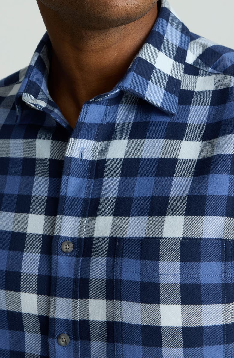 UNTUCKit Plenville Flannel Shirt, Alternate, color, Navy