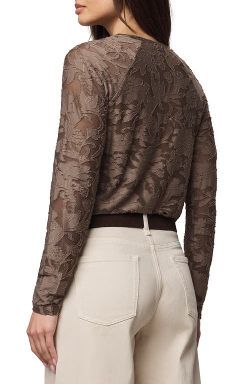 Splendid Cecelia Floral Long Sleeve Top In Brown