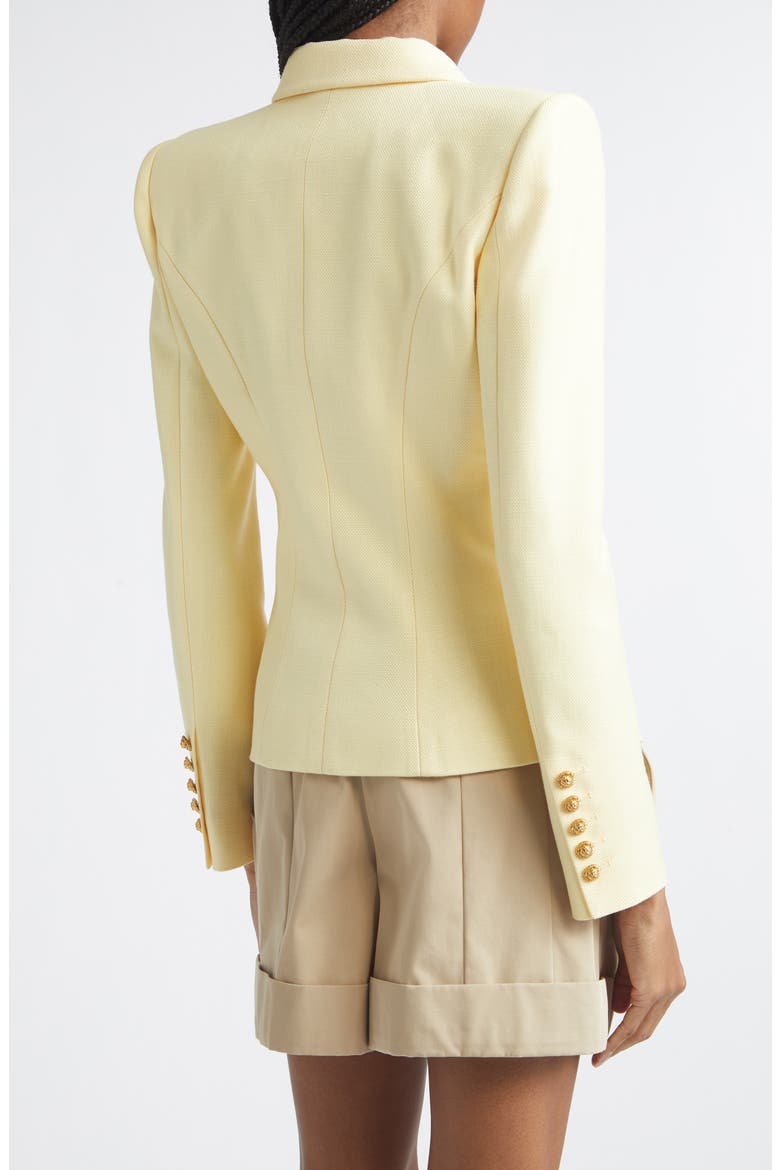 Double Breasted Natte Jacket, Alternate, color, 1GD PALE YELLOW
