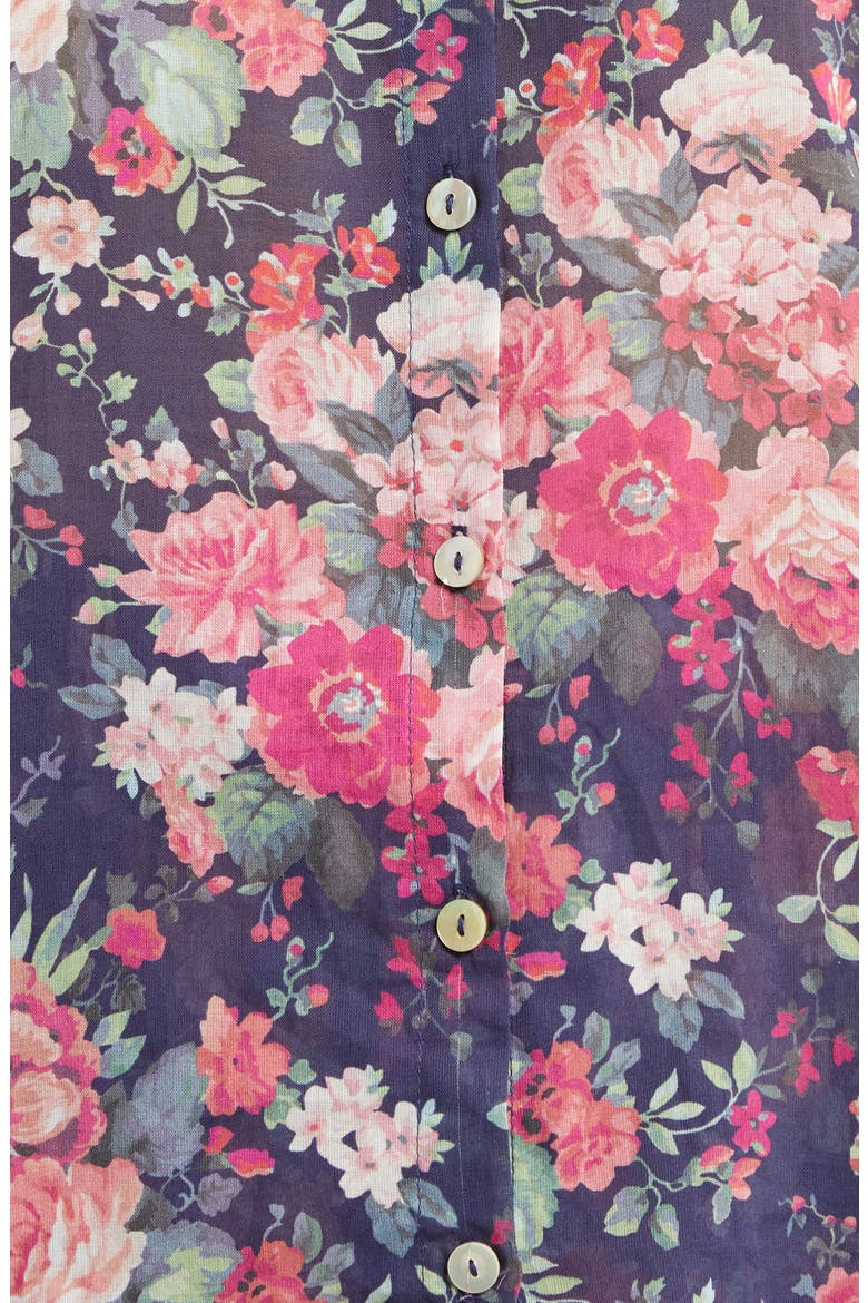Grace Cotton & Silk Short Pajamas, Alternate, color, GRACE FLORAL