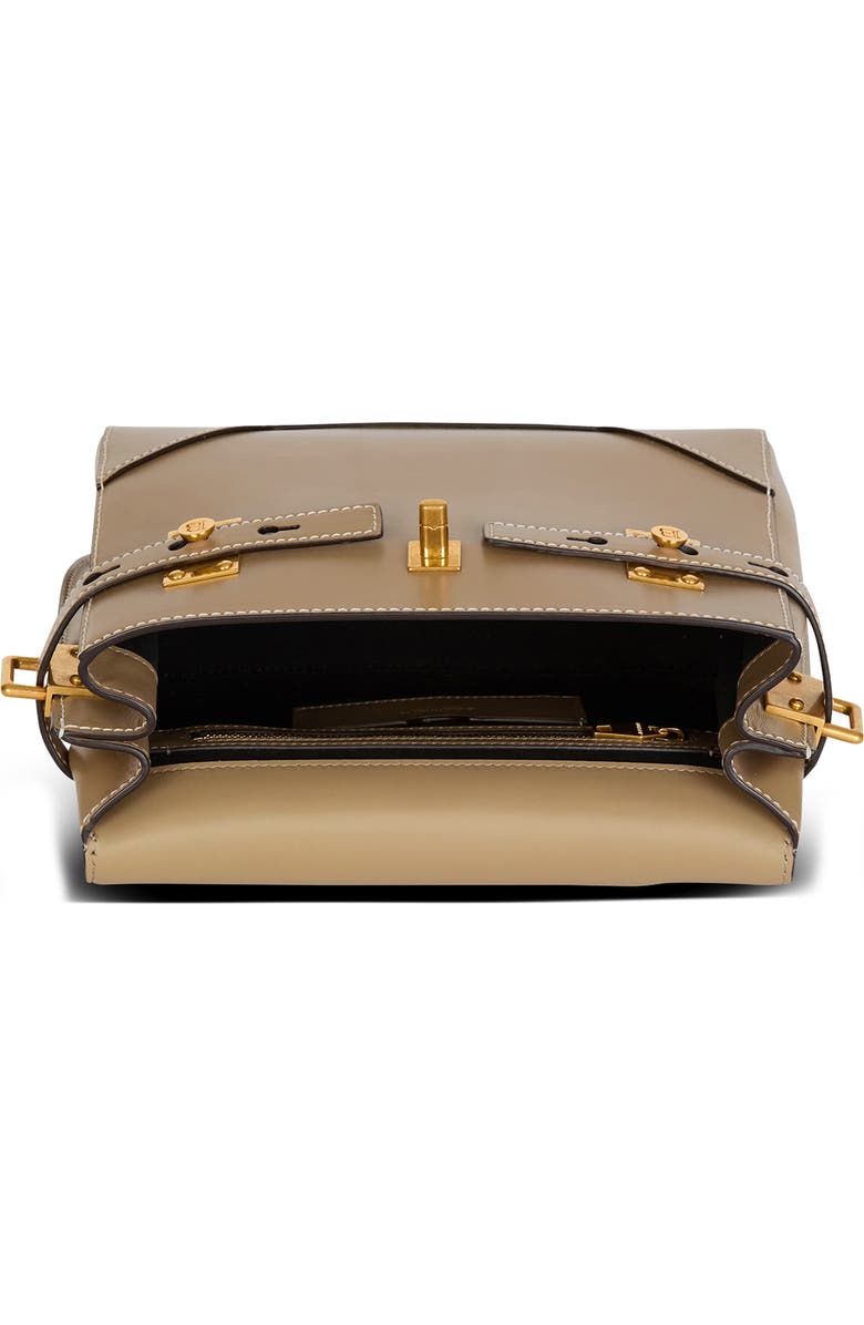 Balmain B-Buzz 23 Leather Top Handle Bag, Alternate, color,