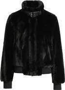 BCBG Faux Mink Bomber Jacket