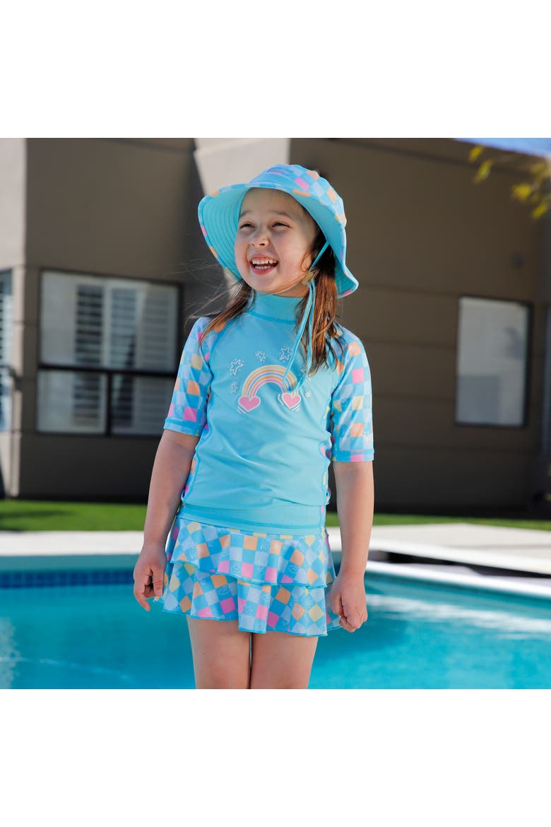 Sunny Swim Skirt, Alternate, color, Treasure Checkers