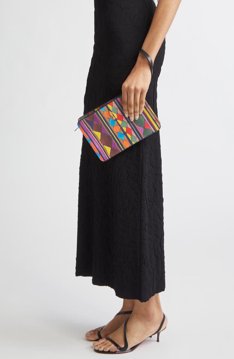 Christian Louboutin Small Bettina Leather Wristlet, Alternate, color, Multi/ Gold