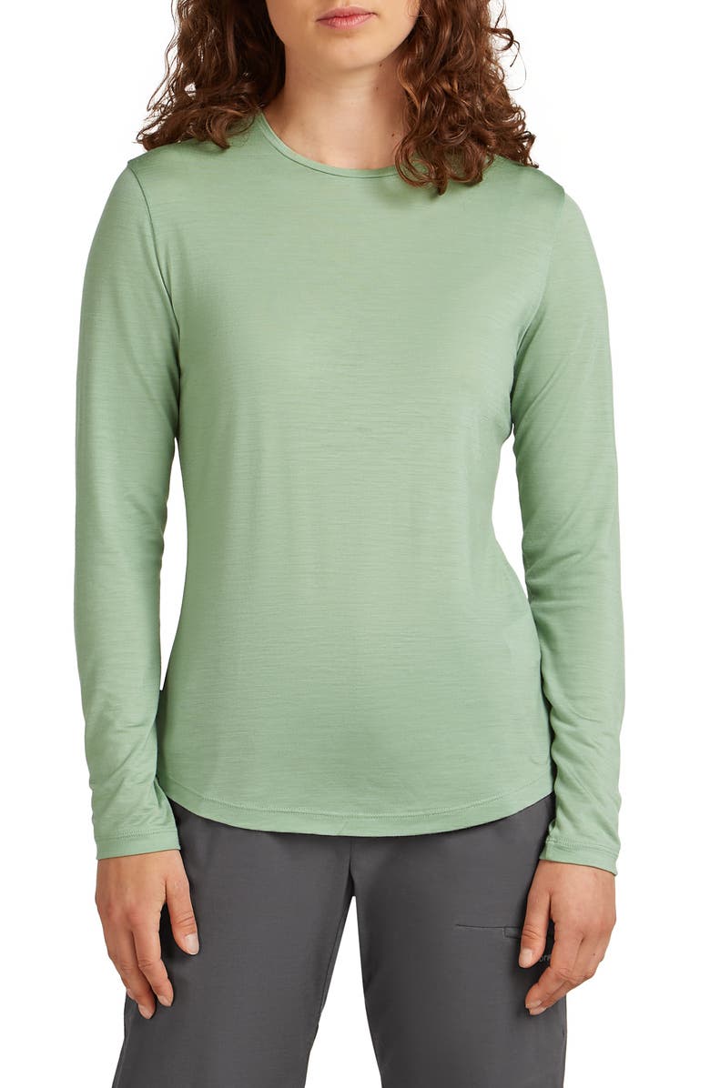 Icebreaker Lycoell & Merino Blend 125 Cool-Lite Sphere III Long Sleeve T-Shirt, Main, color, Seaglass