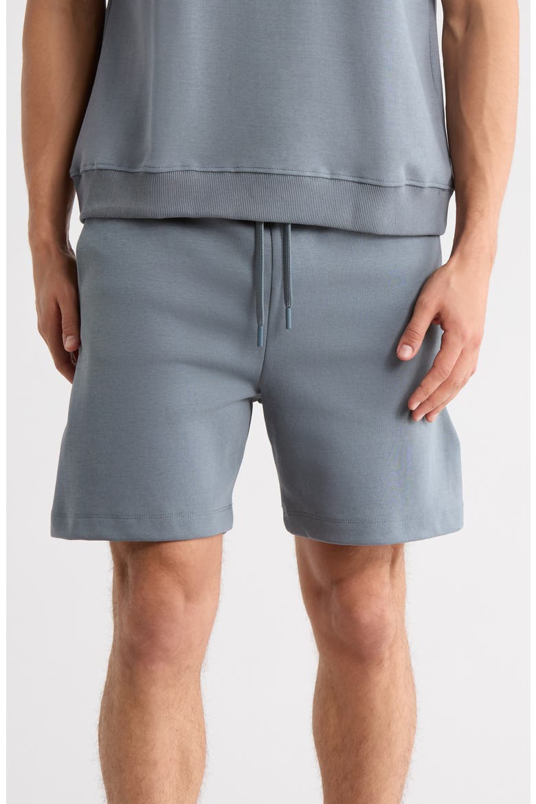 Pull-On Drawstring Shorts, Main, color, MID BLUE