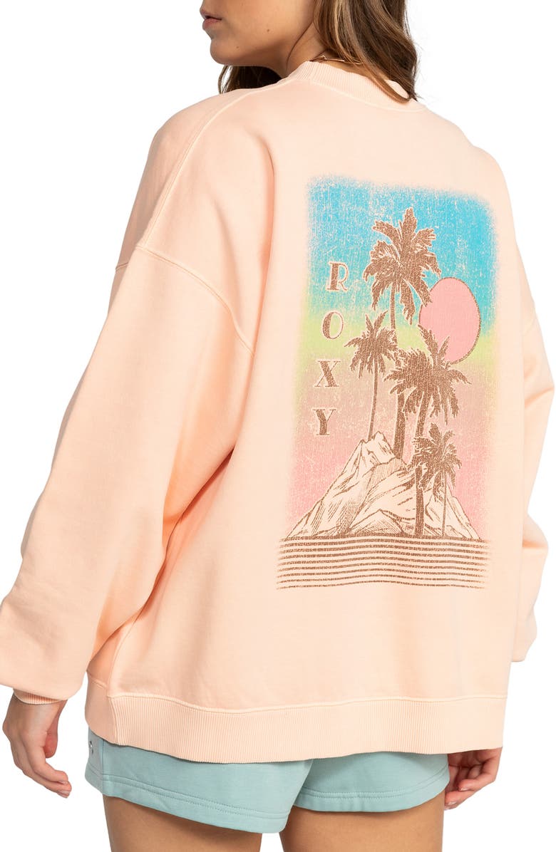 Roxy Line Up Oversized Sweatshirt, Alternate, color, 