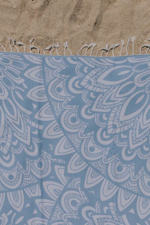 Infusezen Mandala Organic Turkish Towel In Blue