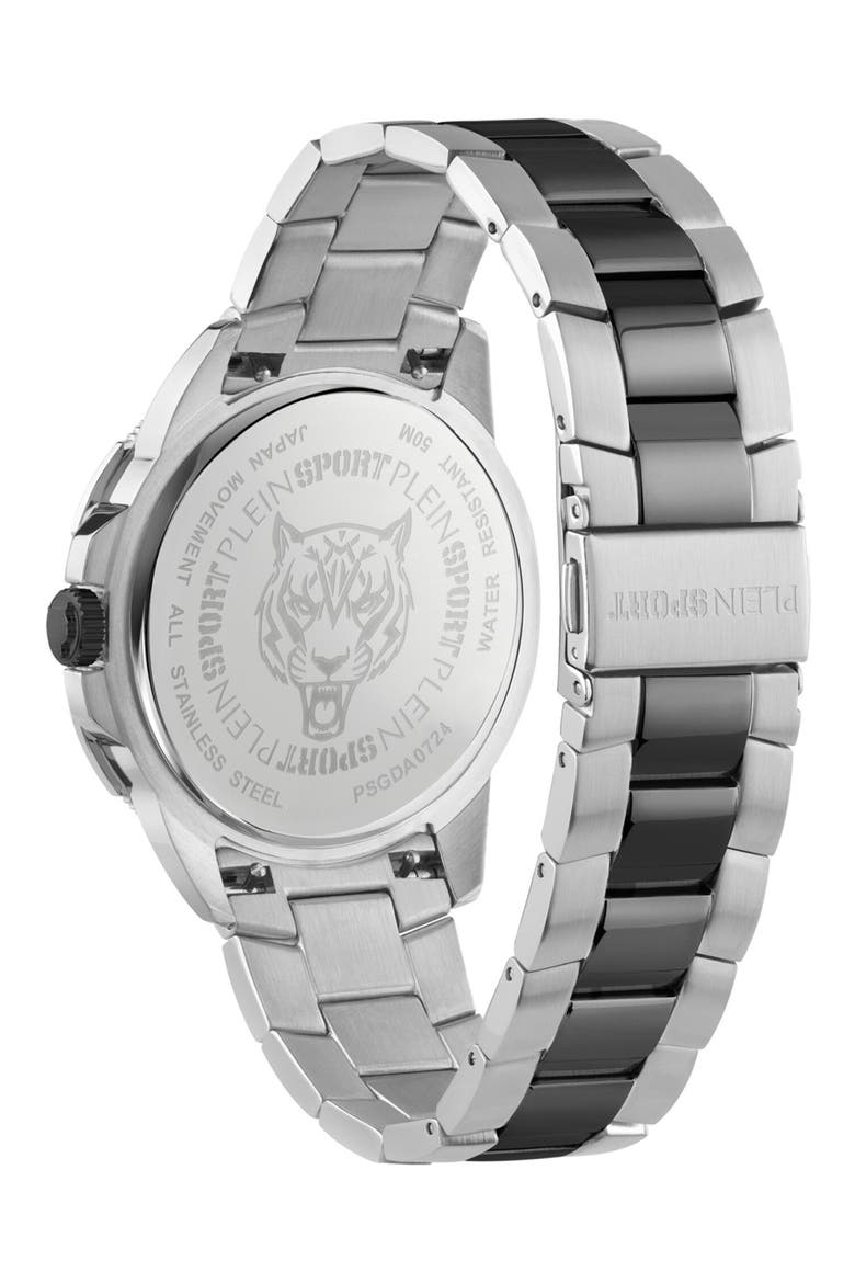 Rampage Three Hand Quartz Bracelet Watch, 44mm, Alternate, color, TWO TONE