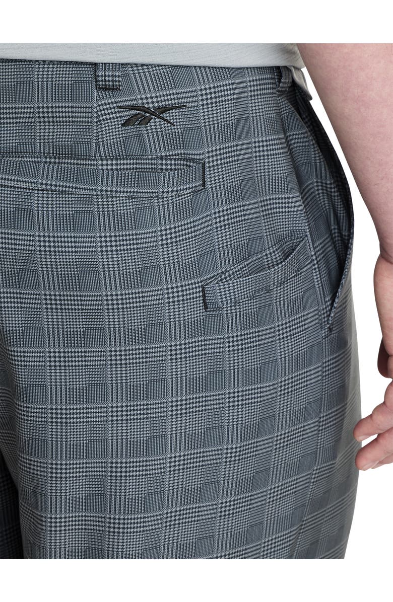 Reebok Big & Tall Performance Tonal Plaid Golf Shorts, Alternate, color, Black/Grey 3